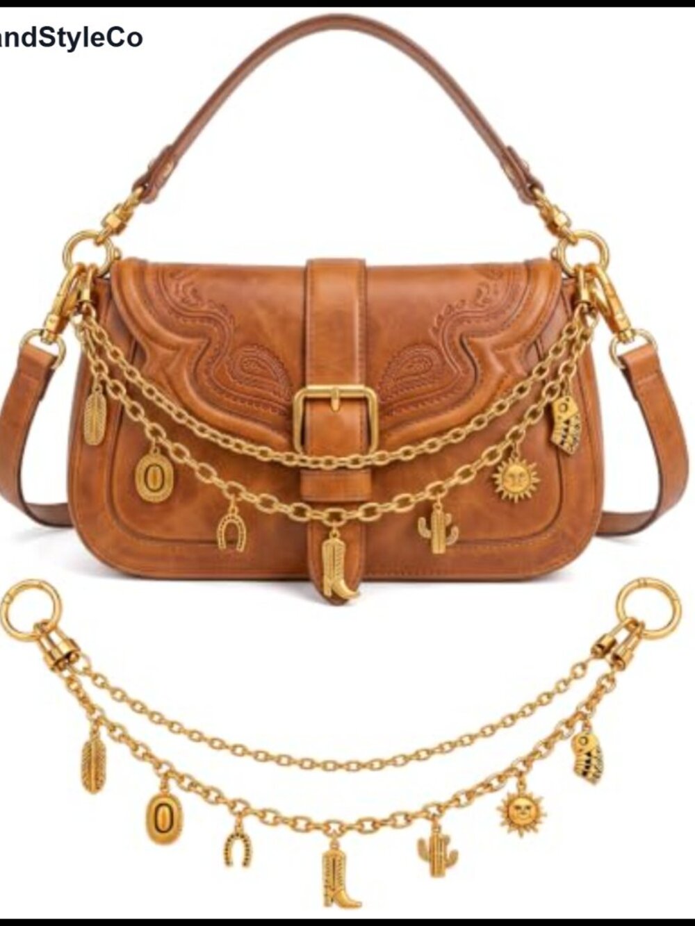 Western Bag Charm Chain Boho Purse Charms Cowgirl Gift